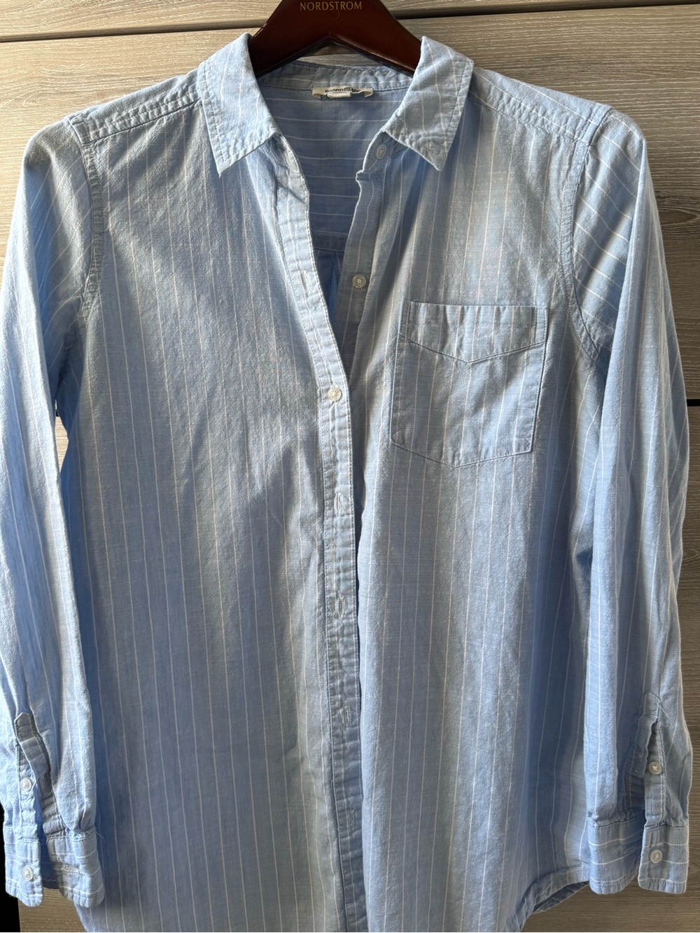 Goodthreads 100% Cotton Light Blue Button-Down Shirt
